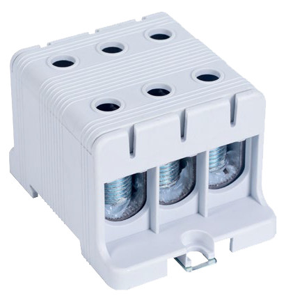 Főáramköri leágazó kapocs, sínre szerelhető, szürke 6-50mm2 3P