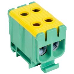   Főáramköri leágazó kapocs, sínre szerelhető, zöld/sárga 6-50mm2