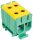 Főáramköri leágazó kapocs, sínre szerelhető, zöld/sárga 6-50mm2