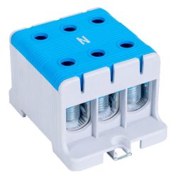   Főáramköri leágazó kapocs, sínre szerelhető, kék 6-50mm2