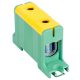Főáramköri leágazó kapocs, sínre és felületre szerelhető, zöld/sárga