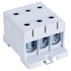   Főáramköri leágazó kapocs tripla, sínre és felületre szerelhető, szürke 16-95mm2