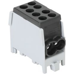   Főáramköri leágazó kapocs dupla, sínre szerelhető, fekete 2.5-25mm2