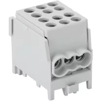   Főáramköri leágazó kapocs tripla, sínre szerelhető, szürke 2.5-25mm2