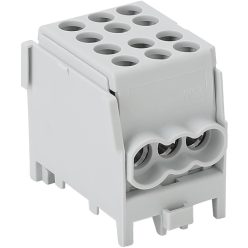   Főáramköri leágazó kapocs tripla, sínre szerelhető, szürke 2.5-25mm2