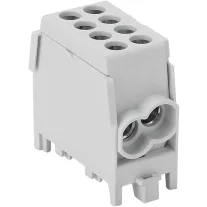   Főáramköri leágazó kapocs dupla, sínre szerelhető, szürke 2.5-25mm2