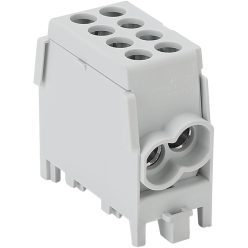   Főáramköri leágazó kapocs dupla, sínre szerelhető, szürke 2.5-25mm2