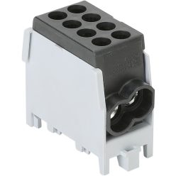   Főáramköri leágazó kapocs dupla, sínre szerelhető, fekete 2.5-25mm2