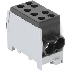   Főáramköri leágazó kapocs dupla, sínre szerelhető, fekete 6-35mm2