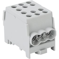   Főáramköri leágazó kapocs tripla, sínre szerelhető, szürke 6-35mm2