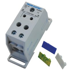   Fővezetéki leágazó sorkapocs, sínre szerelhető 1×50mm2 / 4×16mm2