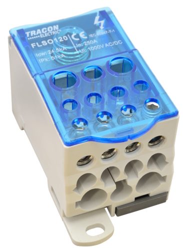 Fővezetéki leágazó sorkapocs nyitható fedéllel 1×120(95)mm2/5×25(16),4×16(10),2×35(25)mm2