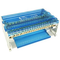   Moduláris elosztóblokk nyitható fedéllel 4×16(10) mm2 / 12×10(6) mm2