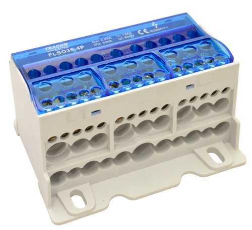 Fővezetéki leágazó sorkapocs nyitható fedéllel 4×35(25)mm2 / 3×5×10,3×2×25 / 4×16,6×25mm2