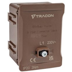 Fővezetéki sorozatkapocs, plombálható, barna