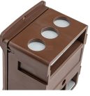 Fővezetéki sorozatkapocs, plombálható, barna