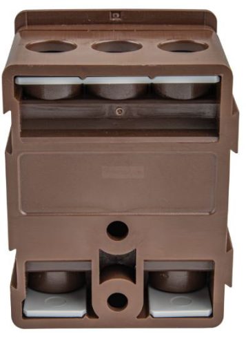 Fővezetéki sorozatkapocs, plombálható, barna