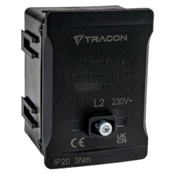 Fővezetéki sorozatkapocs, plombálható, fekete