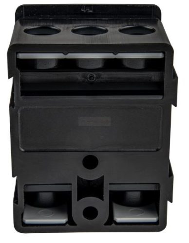 Fővezetéki sorozatkapocs, plombálható, fekete