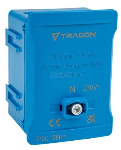 Fővezetéki sorozatkapocs, plombálható, kék