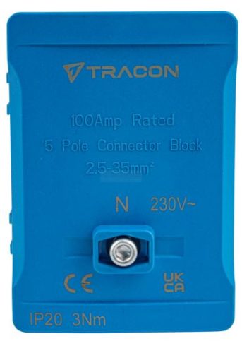 Fővezetéki sorozatkapocs, plombálható, kék