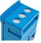 Fővezetéki sorozatkapocs, plombálható, kék