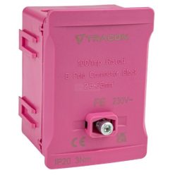 Fővezetéki sorozatkapocs, plombálható, rózsaszín