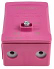 Fővezetéki sorozatkapocs, plombálható, rózsaszín