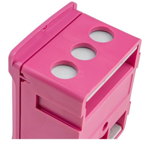 Fővezetéki sorozatkapocs, plombálható, rózsaszín