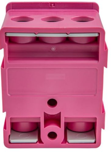 Fővezetéki sorozatkapocs, plombálható, rózsaszín