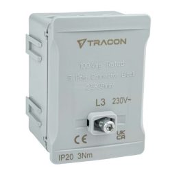 Fővezetéki sorozatkapocs, plombálható, szürke