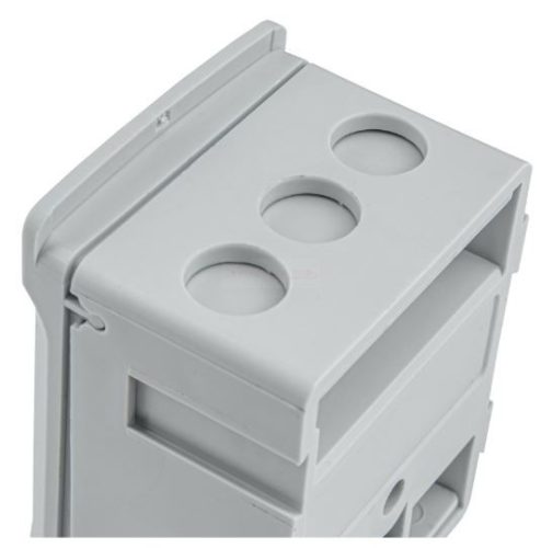 Fővezetéki sorozatkapocs, plombálható, szürke