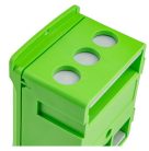 Fővezetéki sorozatkapocs, plombálható, zöld