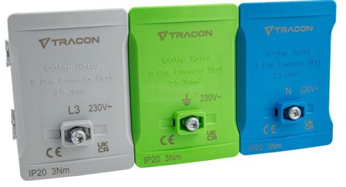 Fővezetéki sorozatkapocs, plombálható, zöld