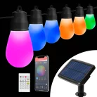 Smart szolár fényfüzér 15db RGB LED