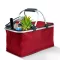Thermo összecsukható bevásárlókosár - 49 x 28 x 25 cm - 21 L - piros