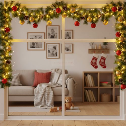 Fenyő girland - zöld - 270 cm - PET