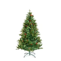 Műfenyő - 180 cm - PE / PVC - piros bogyóval