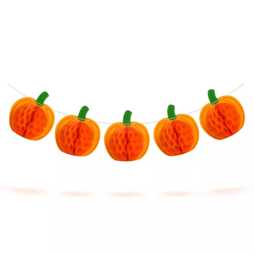 Halloween-i dekoráció - tök lampion girland - papír - 2 m