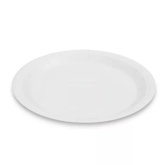 Papírtányér szett - fehér - 23 cm - 12 db / csomag