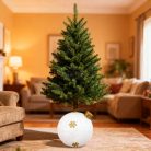 Karácsonyfatalp - gömbdísz - műkő - 41 x 41 x 47 cm