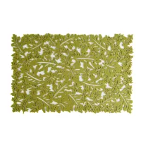 Őszi dekoráció - alátét - filc, zöld - 44,5 x 28,5 cm