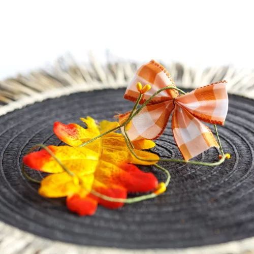 Őszi dekoráció - 2 féle szett - falevéllel - 5 részes