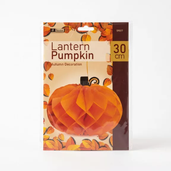 Őszi dekoráció - lampion tök - papír - 30 cm