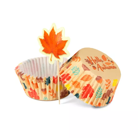 Muffin papír szett - pálcikákkal - 24 + 24 db