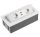 Irodai asztalba süllyeszthető elosztó 2db dugalj 2db USB töltő fehér (PBSU)
