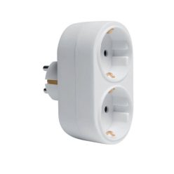 Elosztó, dupla dugalj vízszintes