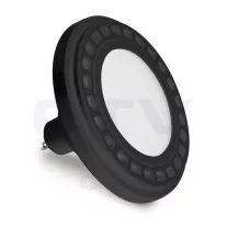 LED lámpa AR111  12W  120° 230V melegfehér-fekete ház