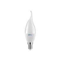 Led lámpa gyertya láng E-14 8W meleg fehér