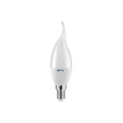 Led lámpa gyertya láng E-14 8W meleg fehér